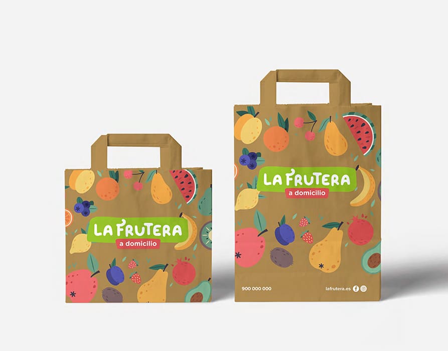 Bolsas de papel La frutera - Diseño gráfico