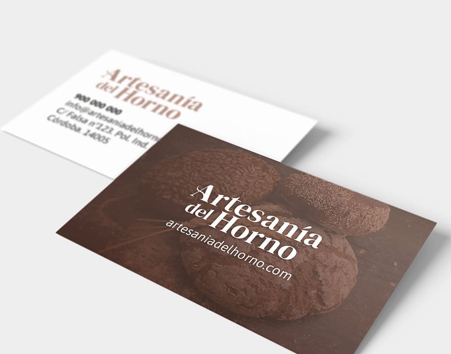 Tarjetas de visita Artesanía del horno – Imagen corporativa