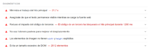 Diagnósticos - Google PageSpeed Insight - Dobuss