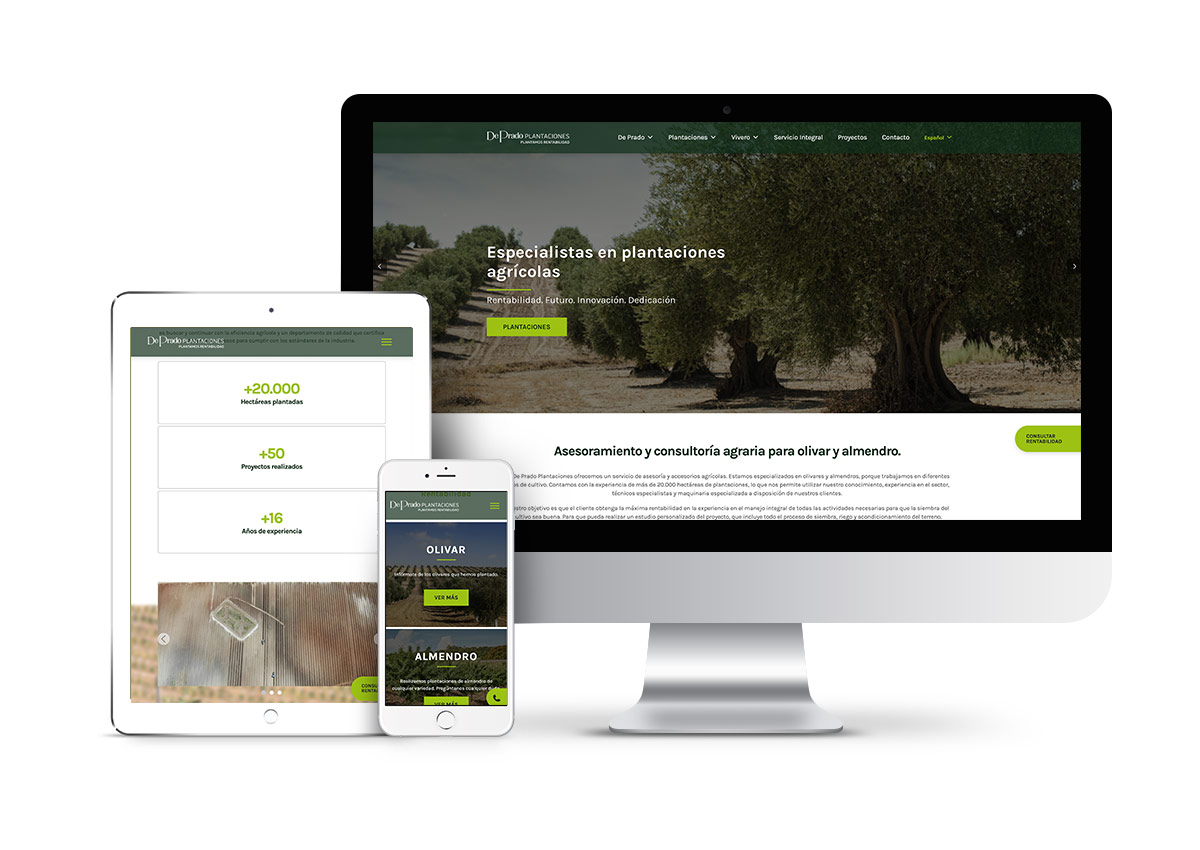De Prado Plantaciones - Diseño web