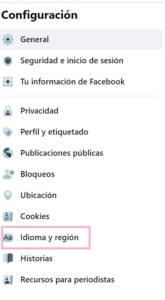 Idioma facebook - Dobuss