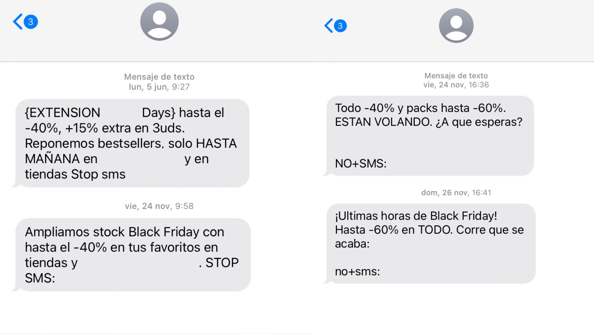 ejemplos de sms 