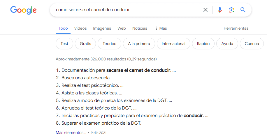 fragmento destacado de instrucciones