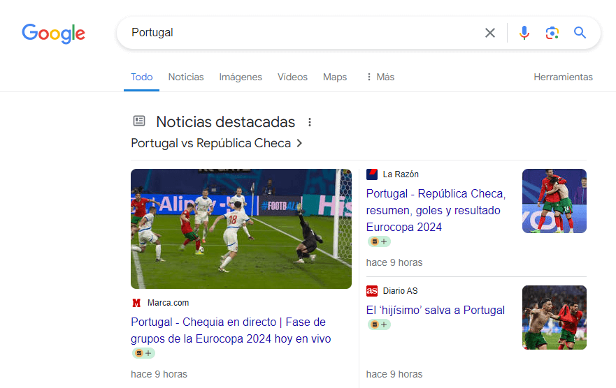 Fragmento destacado de noticias