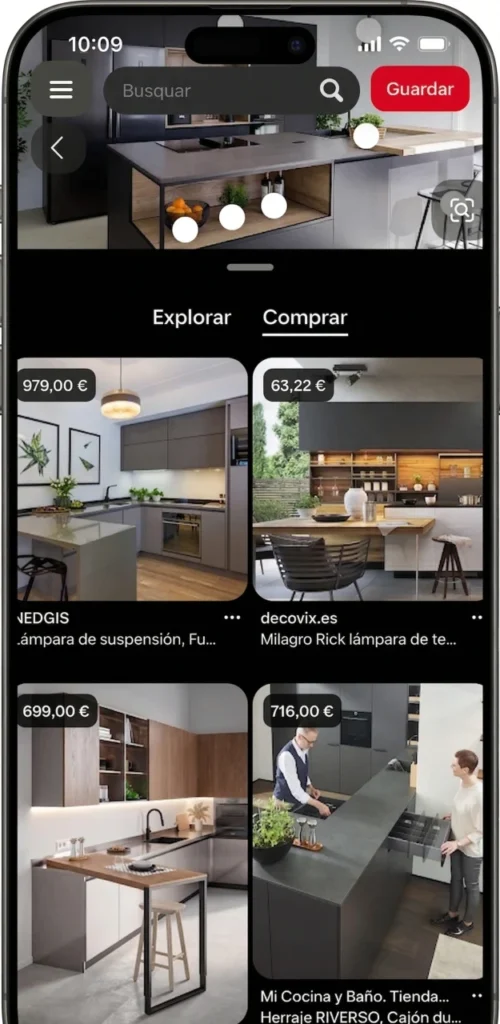 ejemplo de la ia de pinterest lens